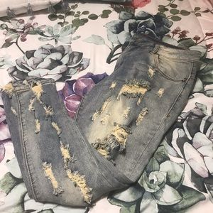 Rue21 Vintage-Washed Destroyed Skinny Jeans